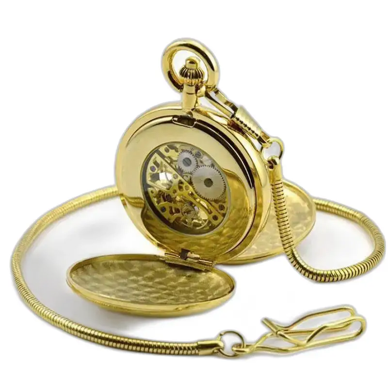 Royale Double Mechanical Luxury taskukello kultaketjulla
