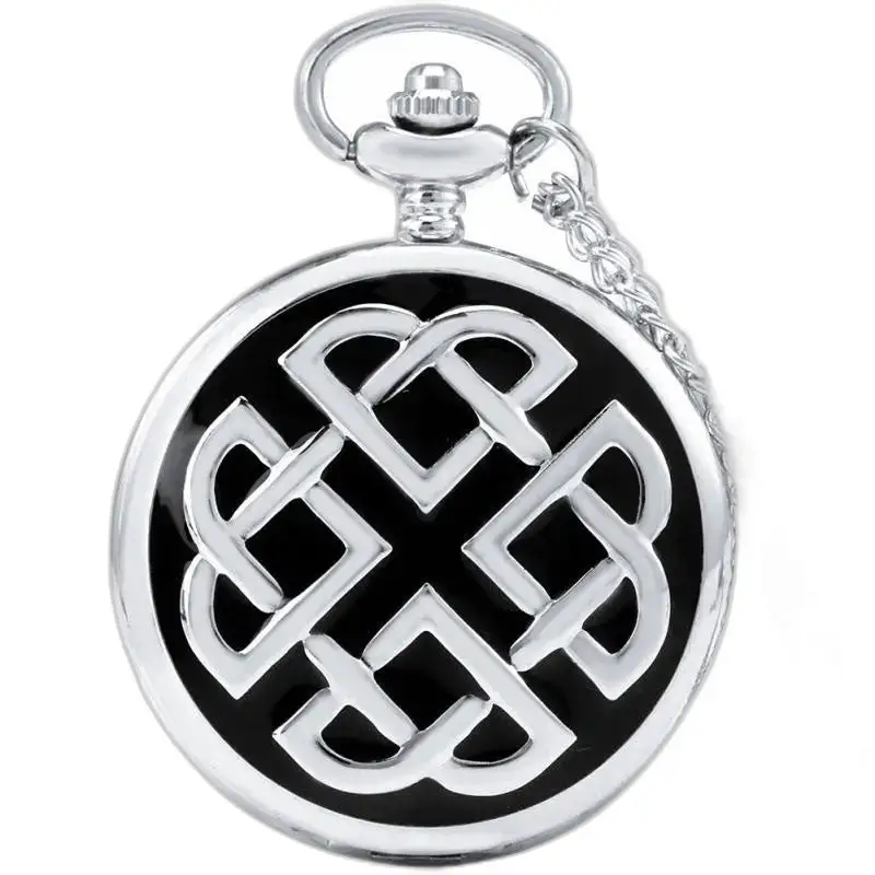 Klassinen hopea kelttiläinen köysikaulakoru kello hopea Celtic Knot Design