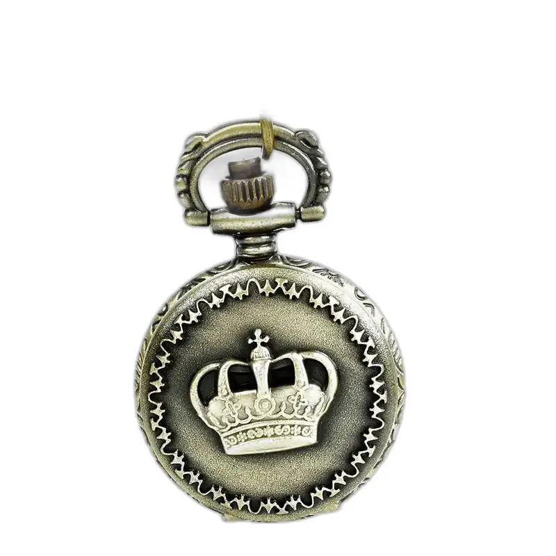Royal Crown Vintage -pronssikaulakorukello antiikkikruunukoristeellisella taskukellolla