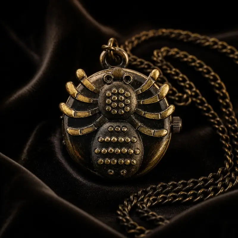Vintage Spider Quartz -taskukello