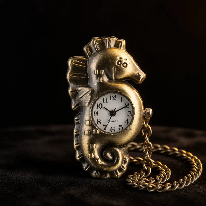 Seahorse Quartz -taskukello naisille