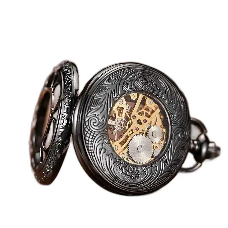 Montre à Gousset Lumineuse Spider Ruins avec mécanisme visible et design orné